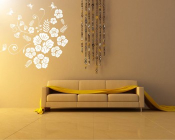 Large Floral Vines Flowers  Decals Modern Wall Art Large Floral Vines Flowers  Decals Modern Wall Art
